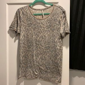 Free People Leopard Tee